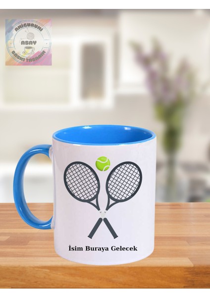 Tenis Temalı Kişiye Özel Kupa Bardak