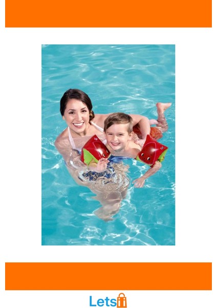 Meyve Desenli Çocuk Deniz Kolluğu 5 12 Yaş Karpuz ve Ananas Tasarımlı fırsatları