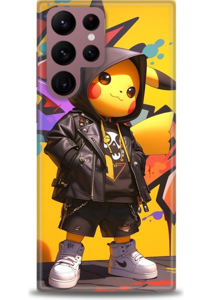 Samsung Galaxy S22 Ultra Hd Baskılı Kılıf + 9h Nano Tam Kaplayan Ekran Koruyucu 251