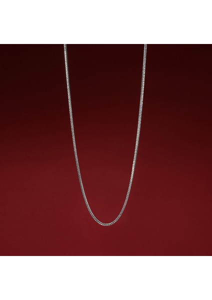 4n Kare Traşlı Tilki Kuyruğu Gümüş Zincir fırsatları