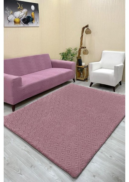 Yakamoz Model Welsoft Halı Örtüsü Pudra Renk - 200 x 300