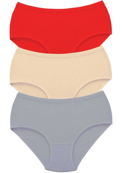 3 Adet Tutku Kadın Yüksek Bel Bato Kalın Lastik Külot S7