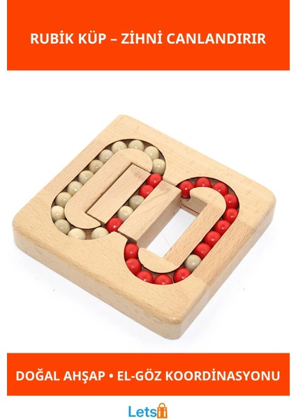 Ahşap Eğitici Rubik Küp Oyunu Zeka Geliştirici Eğlence