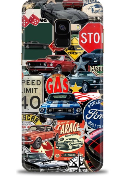 Samsung Galaxy A8 2018 Hd Baskılı Kılıf + 9h Nano Tam Kaplayan Ekran Koruyucu 482