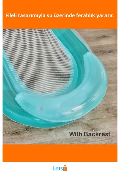 Lüks Fileli Şişme Deniz Yatağı 1.60M x 84CM Rahat Yüzme Deneyimi fiyatları