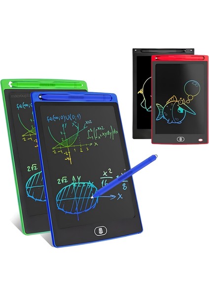 10 Inç Renkli LCD Yazı Tableti — Çocuklar Için Eğitici Çizim Tableti, Silinebilir Ekran, Kağıt Tasarruflu Taşınabilir Not Defteri (3+ Yaş)