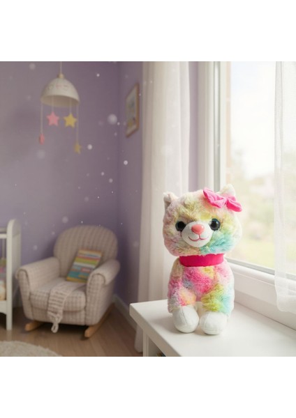 Rengarenk Kedi 30 cm Peluş Oyuncak