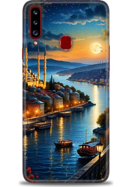 Samsung Galaxy A20S Hd Baskılı Kılıf + 9h Nano Tam Kaplayan Ekran Koruyucu 222