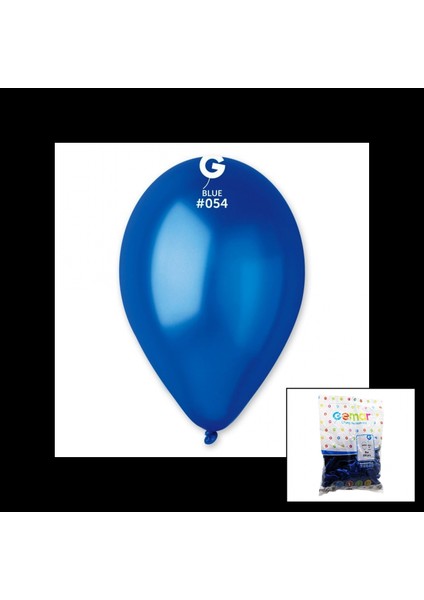 GM-110-36-54 Metalik - Mavi Balon 11&amp;amp;apos;&amp;amp;apos; - 28CM - 100 Parça (K95)