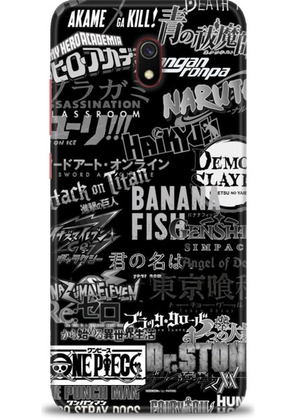 Xiaomi Redmi 8A Hd Baskılı Kılıf + 9h Nano Tam Kaplayan Ekran Koruyucu 201