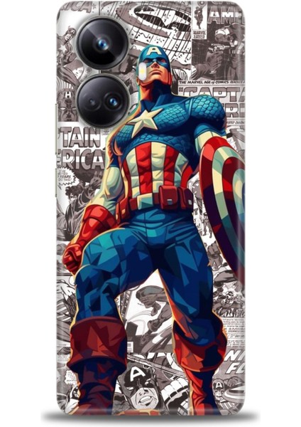 Realme 10 Pro Plus Kılıf Hd Baskılı Kılıf + 9h Nano Tam Kaplayan Ekran Koruyucu 91