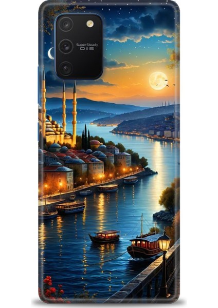 Samsung Galaxy A91 Hd Baskılı Kılıf + 9h Nano Tam Kaplayan Ekran Koruyucu 222