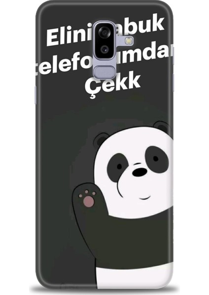 Samsung Galaxy J8 Hd Baskılı Kılıf + 9h Nano Tam Kaplayan Ekran Koruyucu 156