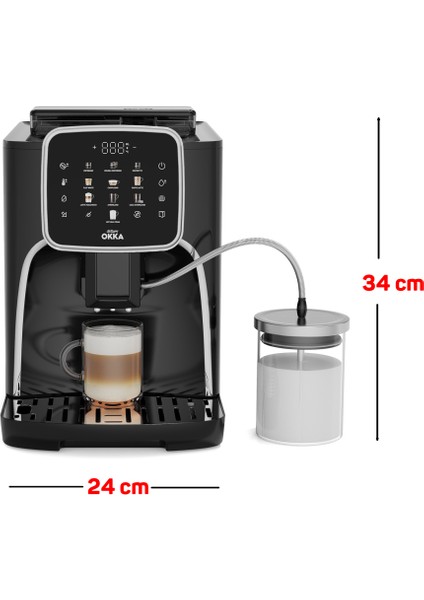 OK0028 Okka Espresso Pro M Tam Otomatik - Bakır