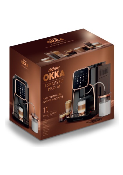 OK0028 Okka Espresso Pro M Tam Otomatik - Bakır
