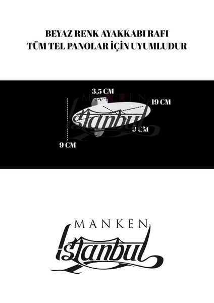 Duvara Monte Ayakkabı Rafı - 50 Raflı - 190X200 cm - Pano Siyah - Raflar Beyaz modelleri