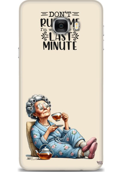 Samsung Galaxy C7 Hd Baskılı Kılıf + 9h Nano Tam Kaplayan Ekran Koruyucu 46