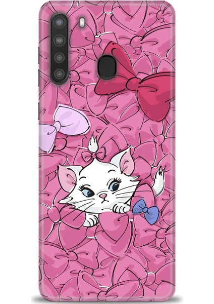 Samsung Galaxy A21 Hd Baskılı Kılıf + 9h Nano Tam Kaplayan Ekran Koruyucu 215