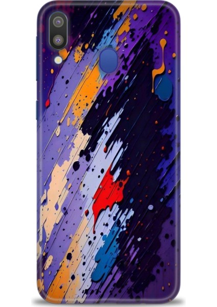 Samsung Galaxy M20 Hd Baskılı Kılıf + 9h Nano Tam Kaplayan Ekran Koruyucu 436