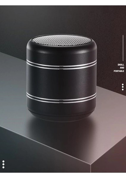 Mini Alüminyum Tws Kablosuz Bluetooth Hoparlör – Yuvarlak Metal Tasarım, Yüksek Bas ve Taşın