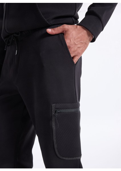 D5WM-EA3999 Siyah Basic Düz Erkek Eşofman Altı