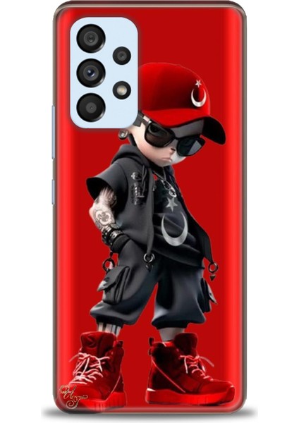 Samsung Galaxy A73 5g Hd Baskılı Kılıf + 9h Nano Tam Kaplayan Ekran Koruyucu 250