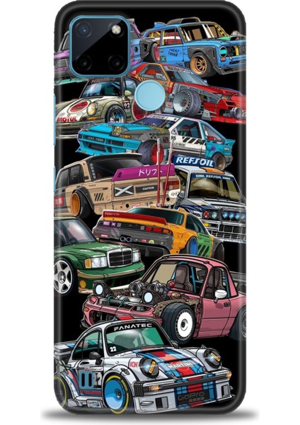 Realme C25Y Kılıf Hd Baskılı Kılıf + 9h Nano Tam Kaplayan Ekran Koruyucu 481