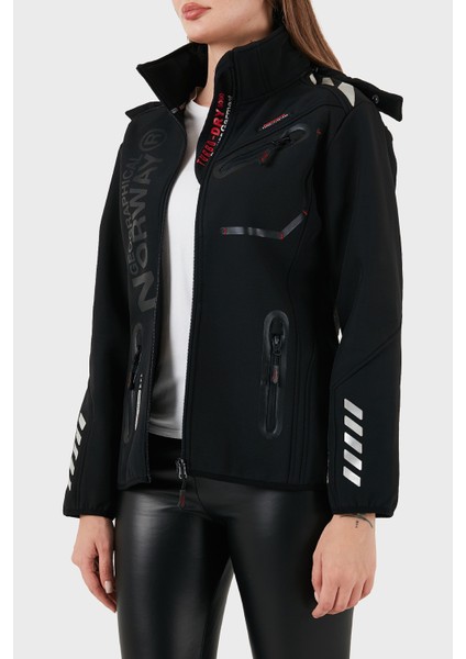 Su Geçirmez 5000 mm Softshell Çıkarılabilir Kapüşonlu Mont Bayan Mont Reıne