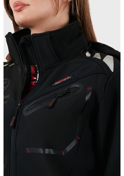 Su Geçirmez 5000 mm Softshell Çıkarılabilir Kapüşonlu Mont Bayan Mont Reıne