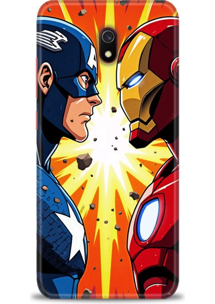 Xiaomi Redmi 8A Hd Baskılı Kılıf + 9h Nano Tam Kaplayan Ekran Koruyucu 93