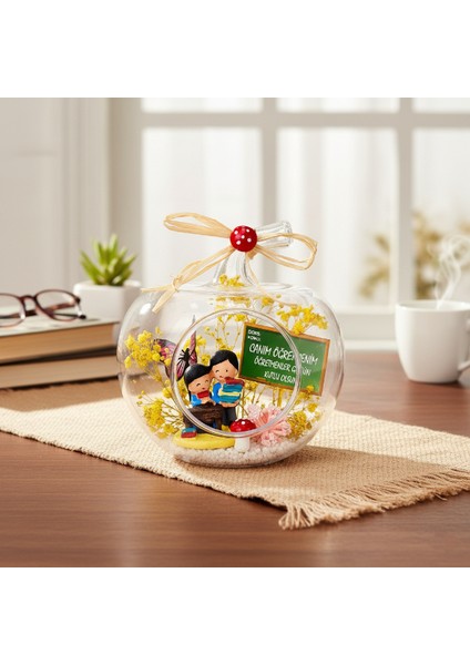 Mini Elma Teraryum - Öğretmenler Günü Hediyesi fiyatları