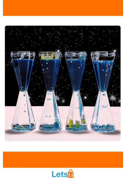 Uzay Temalı Dökülen Yağ Kum Saati Eğlenceli Masaüstü Dekor indirimleri