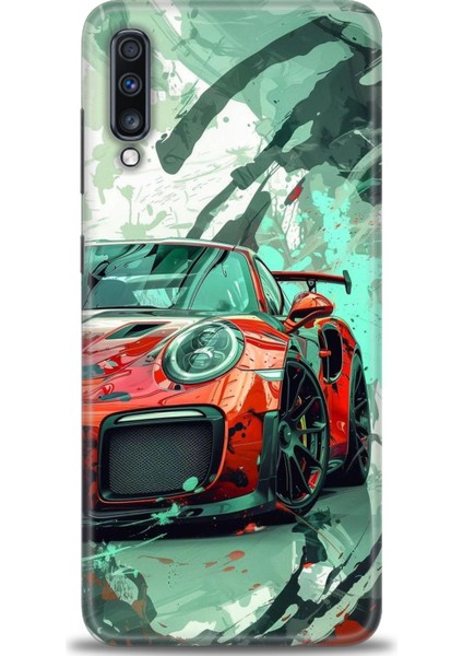 Samsung Galaxy A70 Hd Baskılı Kılıf + 9h Nano Tam Kaplayan Ekran Koruyucu 109