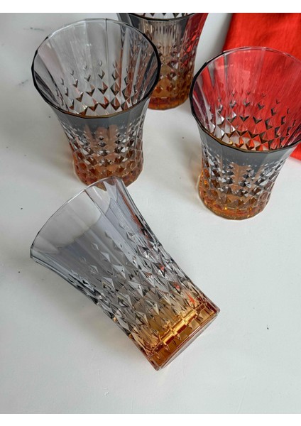 Darkness Turuncu Füme Crystal 4'lü Meşrubat BARDAK(200ML) fiyatları