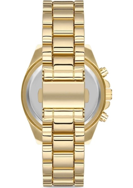 Zarif ve Şık Özel Tasarım Roma Rakam Detaylı Metal Bayan Kol Saati (Gold) fiyatları