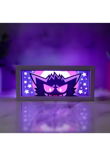 👻 Pokémon Gengar - LED Işık Kutusu 💜