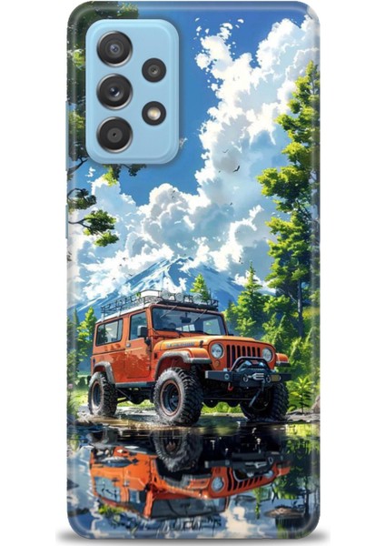 Samsung Galaxy A52 Hd Baskılı Kılıf + 9h Nano Tam Kaplayan Ekran Koruyucu 107