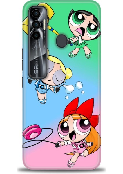 Tecno Spark 7 Pro Kılıf Hd Baskılı Kılıf + 9h Nano Tam Kaplayan Ekran Koruyucu 123