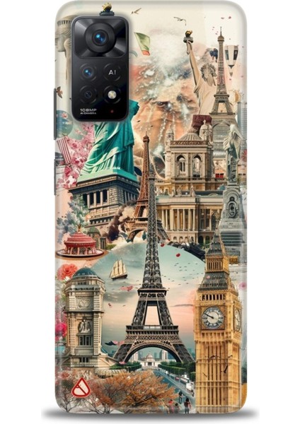 Xiaomi Redmi Note 11 Pro 4g Hd Baskılı Kılıf + 9h Nano Tam Kaplayan Ekran Koruyucu 264