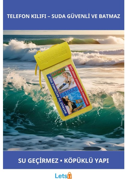 Su Geçirmez Batmaz Telefon Kılıfı Yüzme ve Su Aktiviteleri Için
