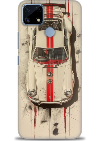 Realme C25 Kılıf Hd Baskılı Kılıf + 9h Nano Tam Kaplayan Ekran Koruyucu 485