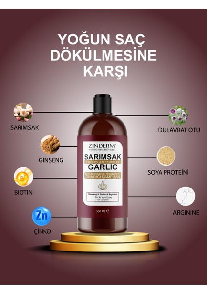 Trichogen Complex Güçlendirici Sarımsak Özlü Tuzsuz Şampuan | Dökülme Karşıtı & Onarıcı (3 Adet x 500 Ml) fiyatları