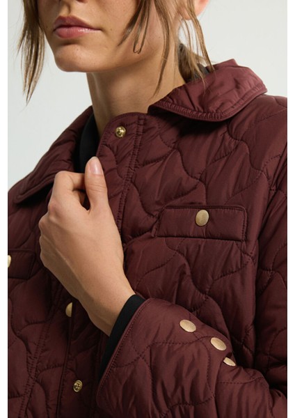 Kapitone Cepli Kısa Mont Mürdüm 152L9396000 fiyatları