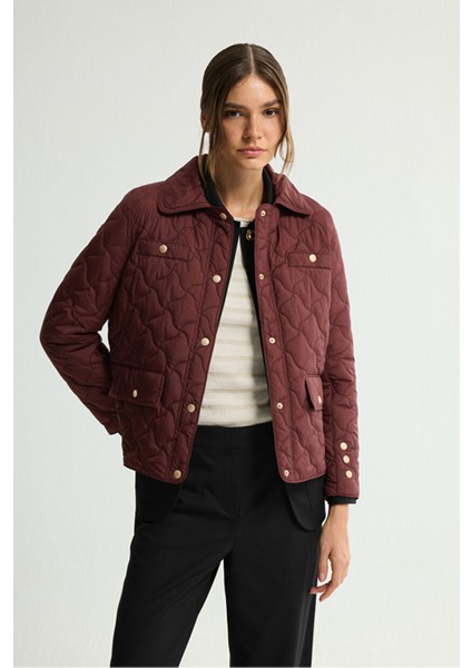 Kapitone Cepli Kısa Mont Mürdüm 152L9396000 fırsatları