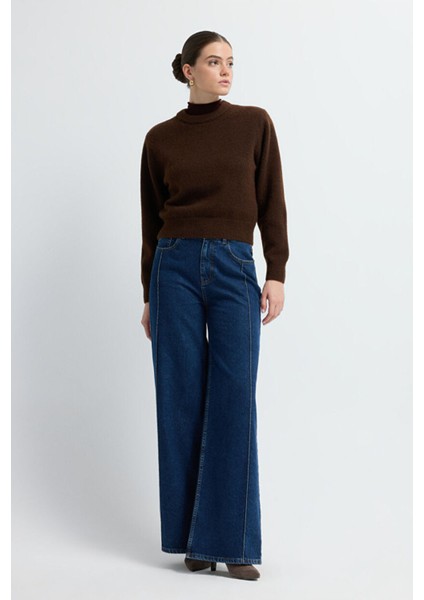 Uzun Kol Triko Kazak Kahve 13945303000 modelleri