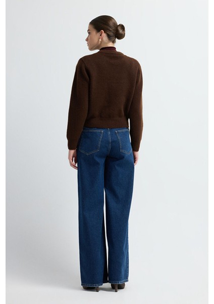 Uzun Kol Triko Kazak Kahve 13945303000 indirimleri