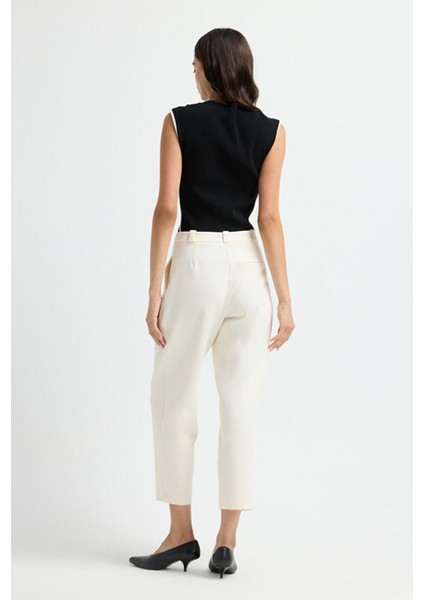 Gabardin Cepli Pantolon Vanilya 15345804000