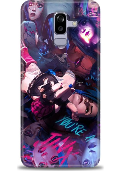 Samsung Galaxy J8 Hd Baskılı Kılıf + 9h Nano Tam Kaplayan Ekran Koruyucu 278