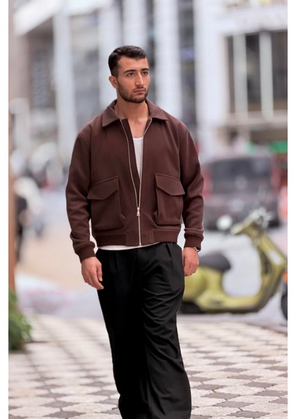 X-2025 Cep Detaylı Fermuarlı Astarlı Kaşe Mont fiyatları