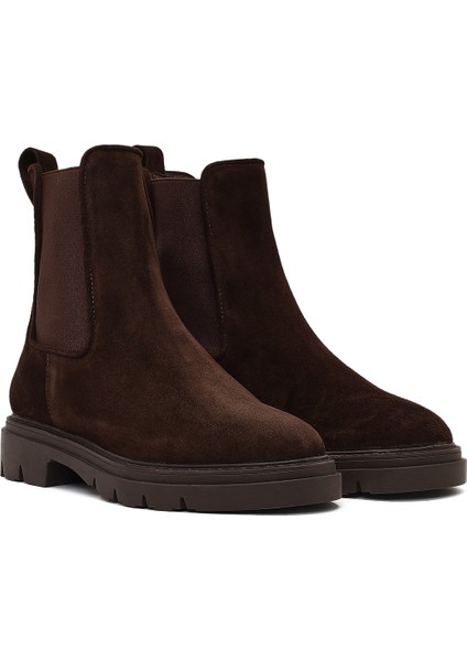 Kadın Kahverengi Süet Deri Chelsea Bot 25WFD162810 fırsatları